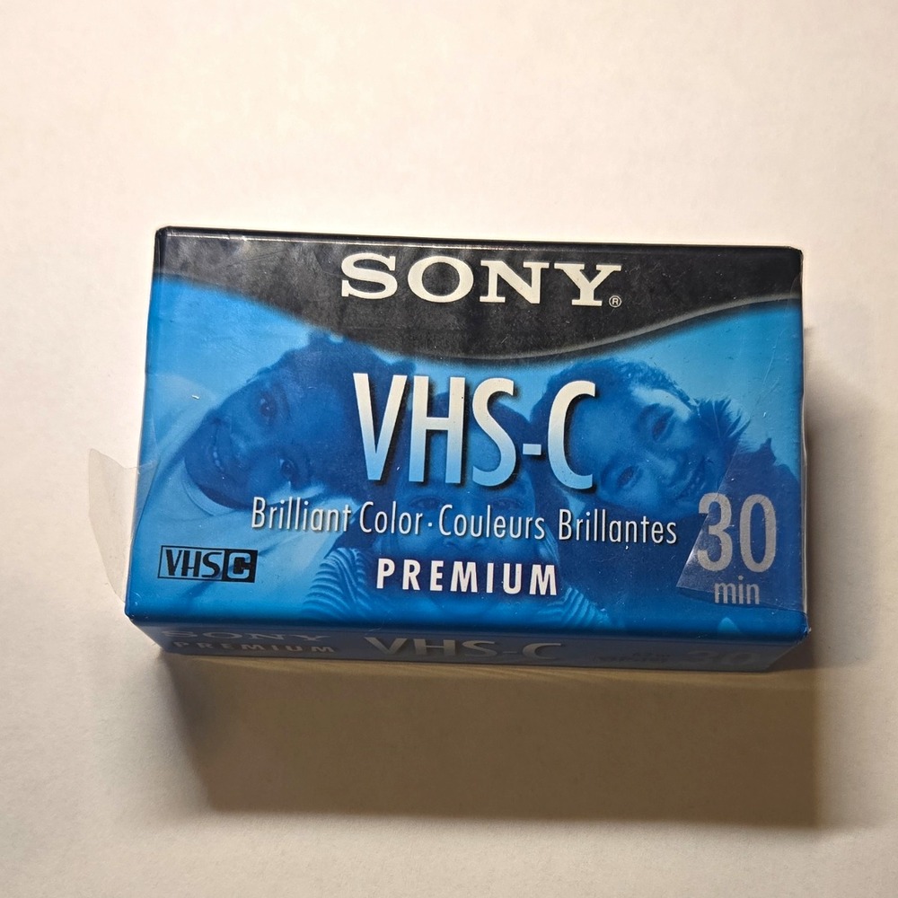 Sony VHS-C Premium Camcorder Tape TC-30VHGL 30 min Blank Media New